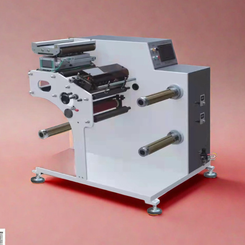 200m/Min Turret Label Slitter Rewinder Narrow Web Medium Speed Slitting Machine Servo Driven Taper Tension Web Guide