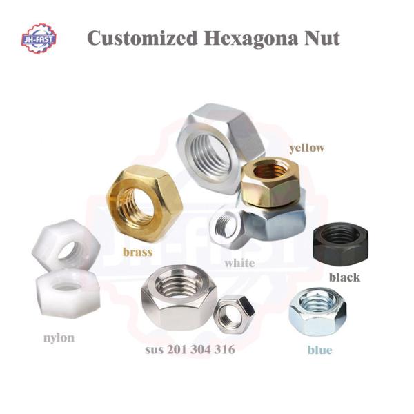 Quality DIN 934 Hex Nuts Stainless Steel 304 316 A2-70 M4 M5 M6 M8 M10 M12 M16 M20 M24 for Mining for sale