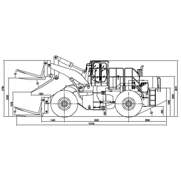 2.5m Marble Granite 45Tons 45000kgs Forklift Loader