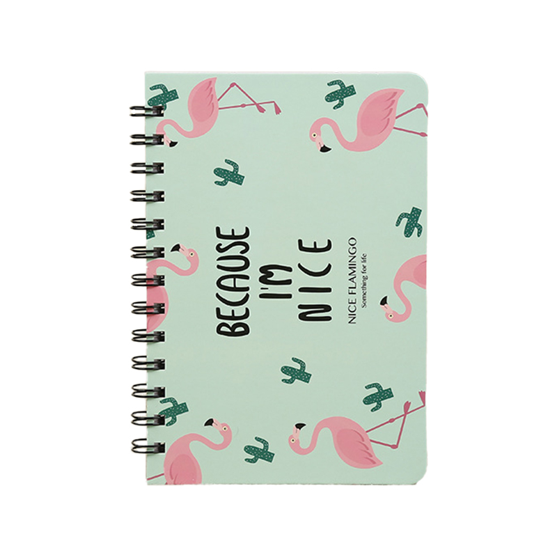 Cartoon Diary Journal Notebook , 8cmx10.5cm Spiral Bound Plain Notebook