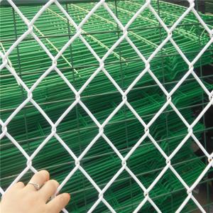 PVC Coated Chain Link Mesh Fence Rust Resistant Zinc Coating For Garden Security Square Hole Shape