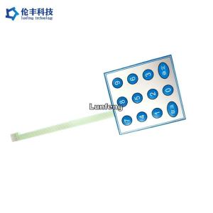China Silk Screen Printing Waterproof Flexible Membrane Switches 4x3 Oil Resistant on sale