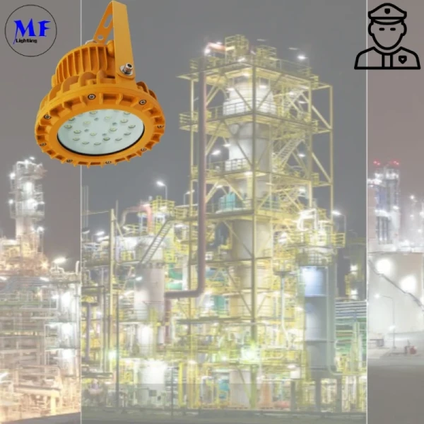 LED Explosion Proof Light Atex Certified 140lm/W 2000K-7000K Zone 1 Zone 2 LNG Gas Station Oil Industry Chemical Plant
