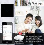 1Gang Smart Tuya Zigbee Switch Type 86 Black EU/UK Standard App Remote Control