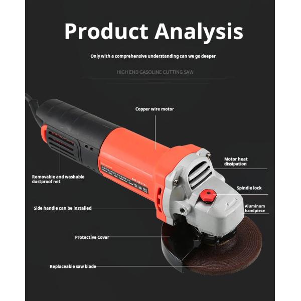 1100W Cutting And Polishing Lithium Angle Grinder For Construction Site Power Tools