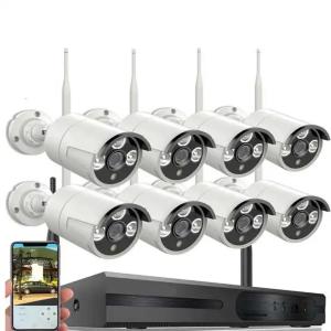 Weatherproof CCTV 8 Channel Camera System 64Kbps Wireless Stable