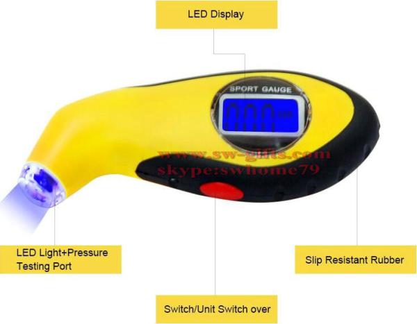 Quality Diagnostic Tools tire pressure gauge Meter Manometer Barometers Tester Digital LCD Tyre Air For Auto Car Motorcycle Whee for sale
