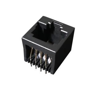 Single Port RJ45 Network Connector 6P2C 180 Degree Rated Current 1.5A