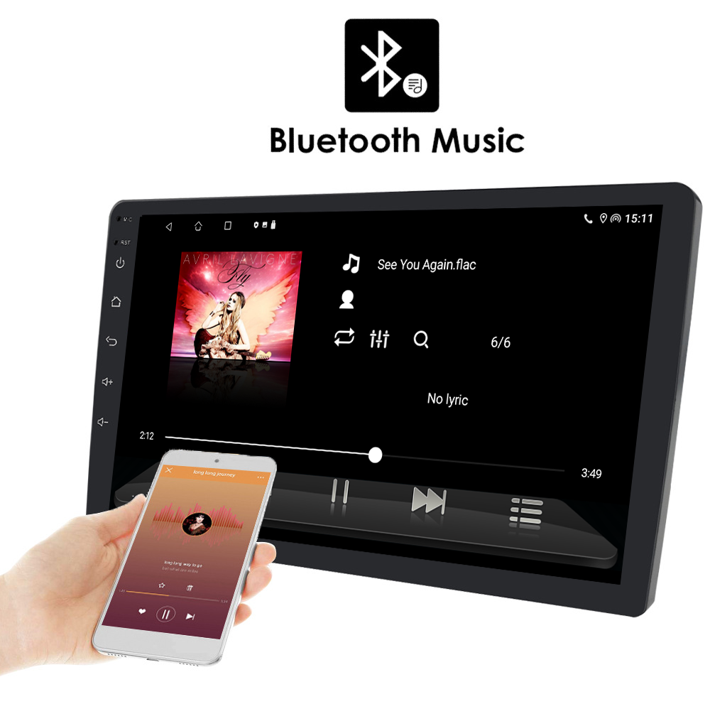 9" IPS/QLED Screen Car Video Android Radio with GPS Navigation BT Music Video YouTube Pho