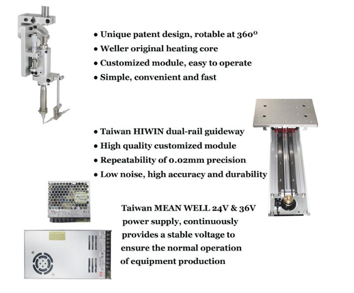 Benchtop Automatic Soldering Robot with Double Soldering Tip for Iron/Tin Processing