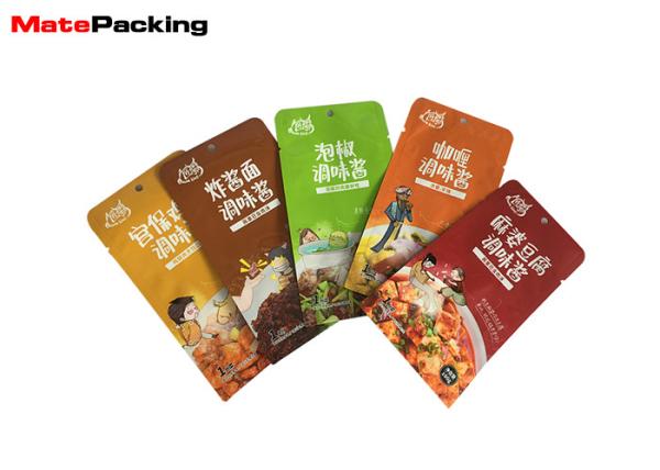 Quality Customizd Printing Retort Pouch Bag High Temp Resistant Stand Up Type For Sauce for sale
