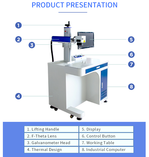 30 Watt 60 Watt PVC PCB QR Code Co2 Laser Marker Etcher Engraver