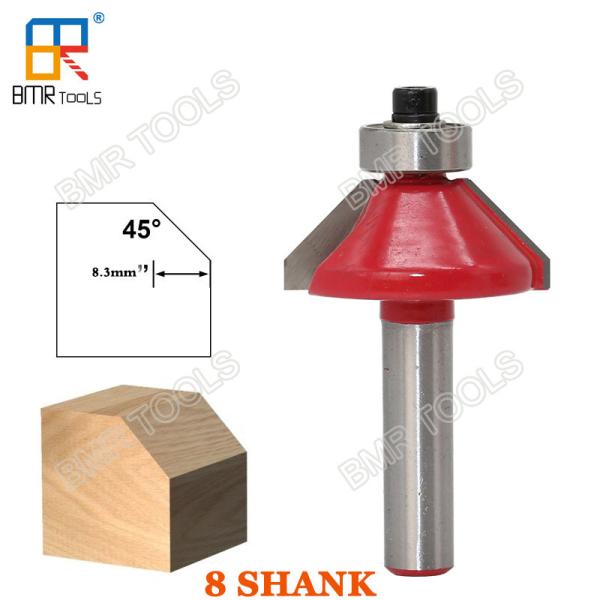 Quality High Performance 45 Degree Chamfer Router Bit for Bevel Edging Wood with 1/4" and 1/2" shank for sale