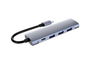 Buy cheap Multiple Superspeed 5 In 1 PD Port USB C HUB Adapter ABS Aluminum Alloy product