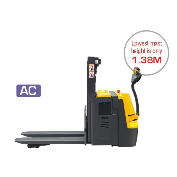 Double Pallet Warehouse Forklift Trucks Electric Type With Wear Resistant Wheel