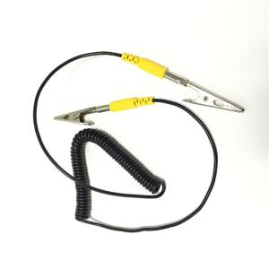 Table Top Or Floor Mats ESD Wrist Strap Grounding Cord Aligator Clips / Snap Ends