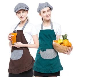 Multi - Color Convenient Fancy Cooking Aprons Popular Style With 2-3 Big Pockets