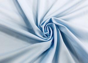 130GSM 100% Polyester Shirt Fabric With Stretch Workers Light Blue Color