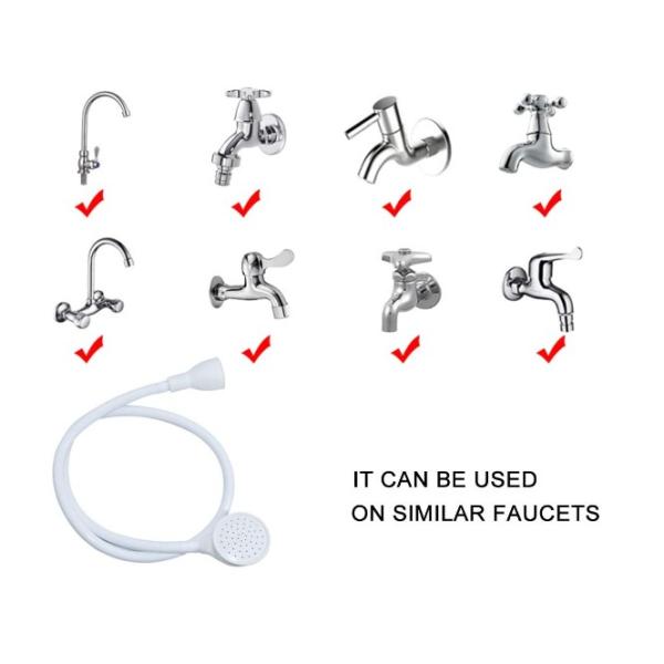 Bathroom 6cm Handheld Pet Shower Head For Cat Aging Resistant