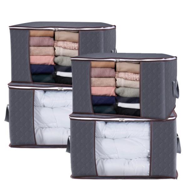 Quality 90L Large Capacity Clothes Storage Bag Organizer With Reinforced Handle for sale