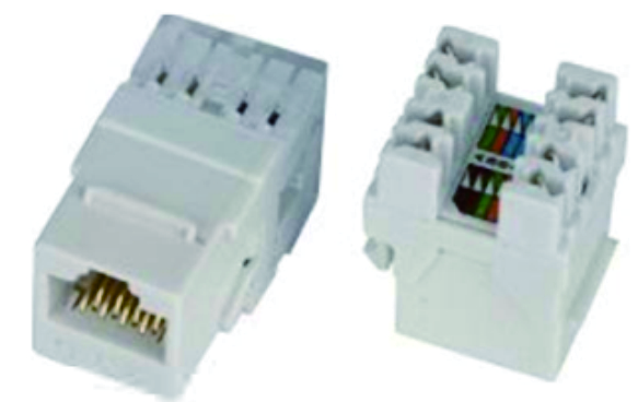 Cat.6 RJ45 180&deg; Keystone Jack zc 1127