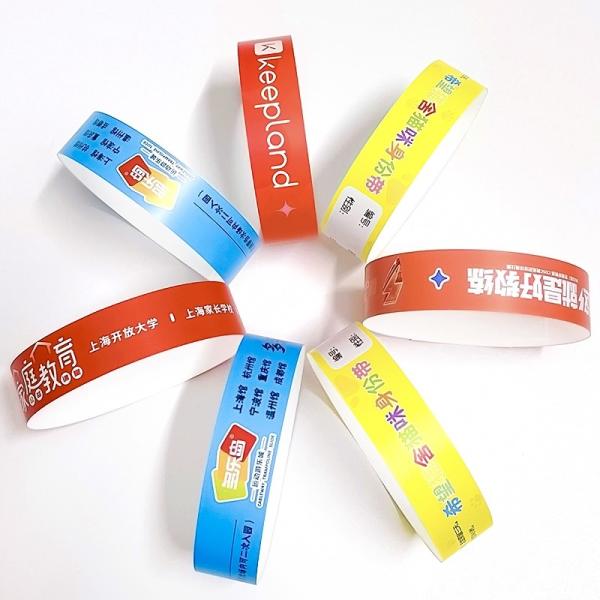 Quality Waterproof Tyvek Paper Wristbands With Sequential Numbering Personalised for sale