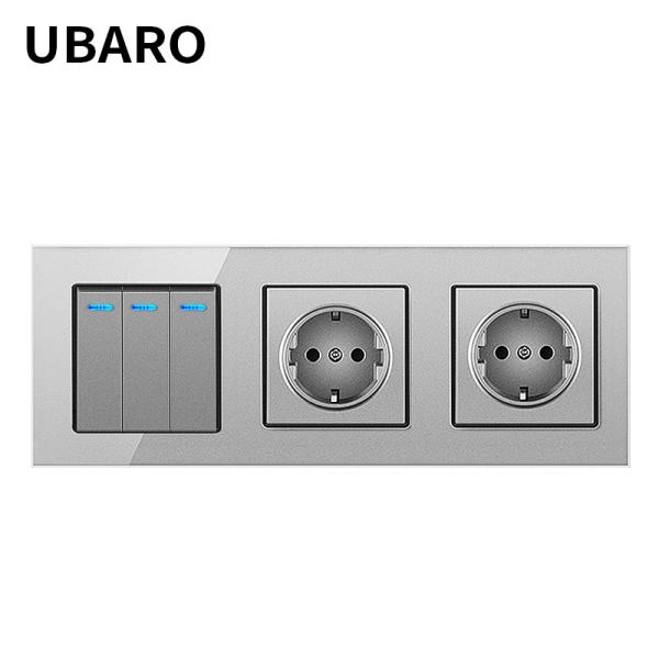 EU Standard Two Button Wall Sockets And Switches 300W/Gang Wifi Smart Plug With