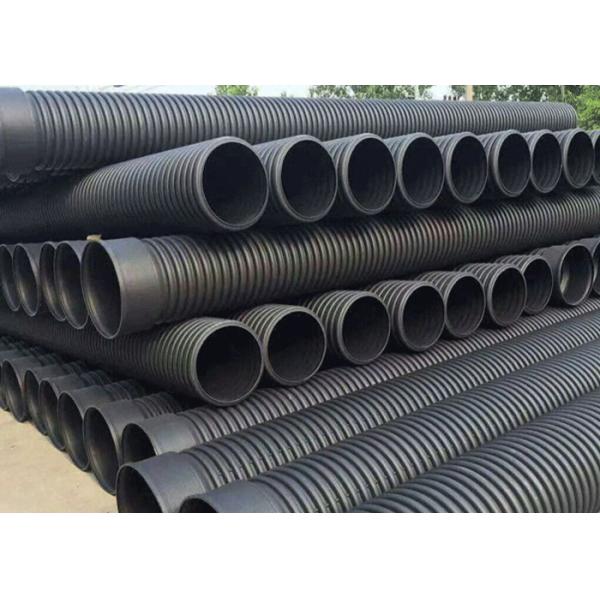 Inner Rib Corrugated High Density Polyethylene Pipe / Hdpe Twin Wall Drainage Pipe