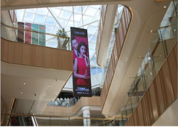 Quality Hanging Digital Led Poster , Transparent Led Poster Light Thin Screen Design Elegant Appearance for sale