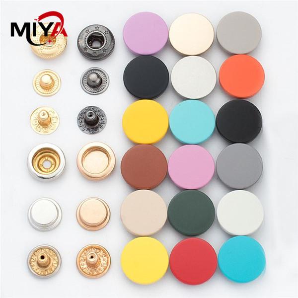 Quality No Fade 12mm Customized Band Logo Metal Stud Buttons for sale