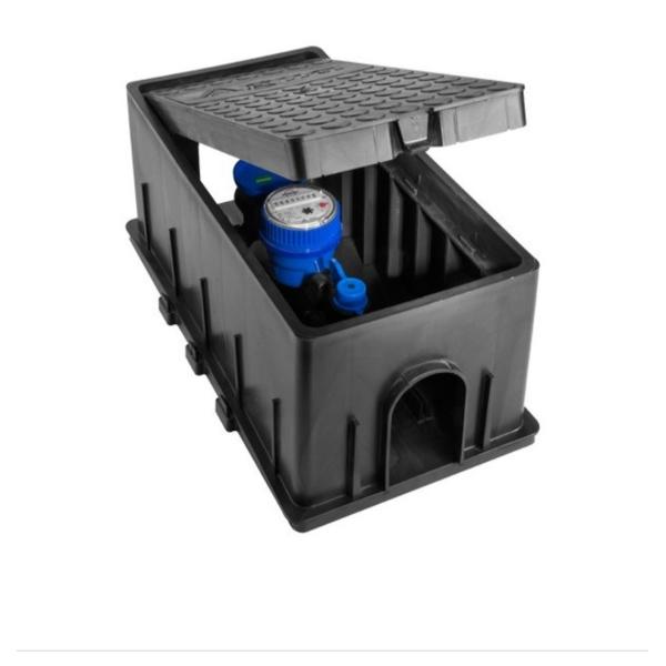 Durable Plastic Water Meter Box with Lockable Cover and Waterproof Design for Secure Meter Housing