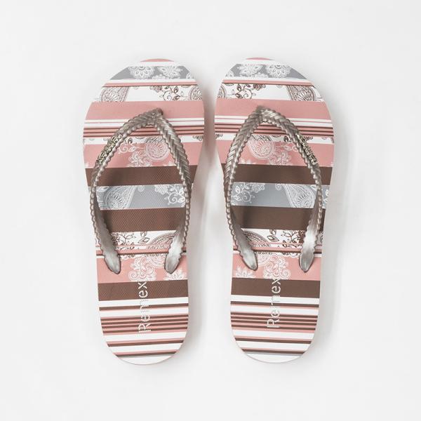 Quality 38EU Reusable Thin Strap Flip Flops Womens Striped Stitching for sale