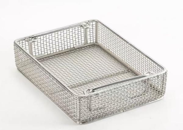 Quality 100mm Height AISI 302 Wire Mesh Storage Baskets , Mesh Basket Closet Organizer for sale