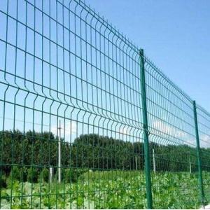 Buy cheap Green 3D Curvy Welded Wire Mesh Fence with peach posts product