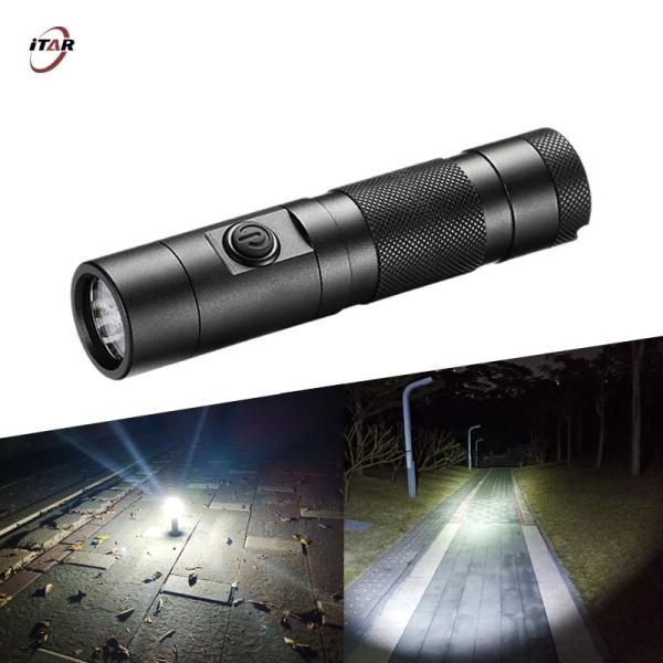 Quality OEM ODM Double LED Flashlight , Battery Powered Torch Light For Camping for sale