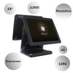 Professional Flat Linux Pos System Touch Screen Monitor With Credit Card Reader