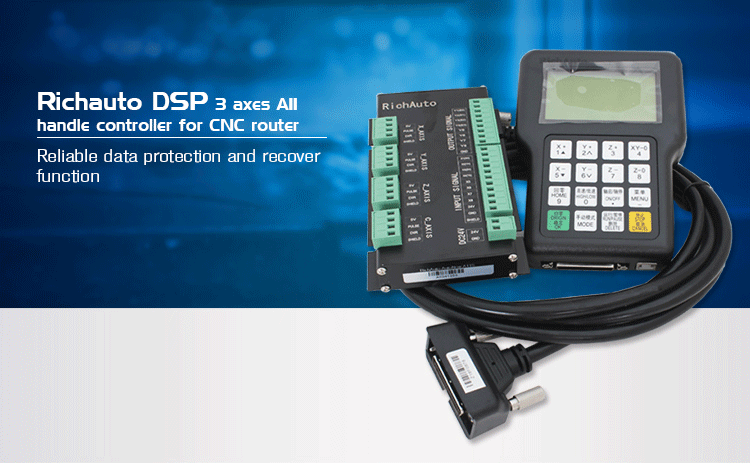 Step Motor/Servo Motor Drive System Richauto DSP A11 Handle Controller for CNC Router