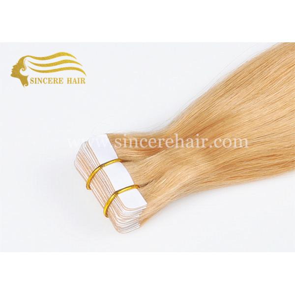 Hot Sale 22 Inch Tape In Hair Extensions for sale, 55 CM Straight Blonde Color Tape In Remy Hair Extensions For Sale 20 Inch Black Double Drawn Virgin Human Hair Extesions Tape In For Sale