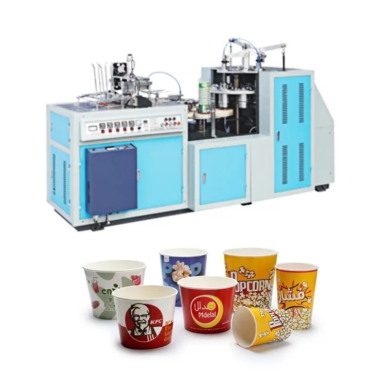 15KW 130 - 180OZ Double PE Coated Paper Bucket Making Machine