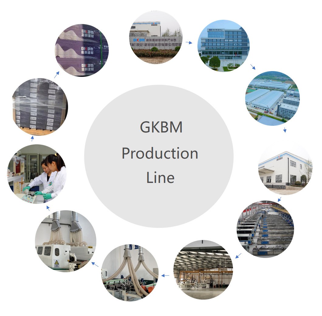 Wood Grain SPC Click Flooring 0.5mm Non Polluting 5.5mm GKBM JR-W17009