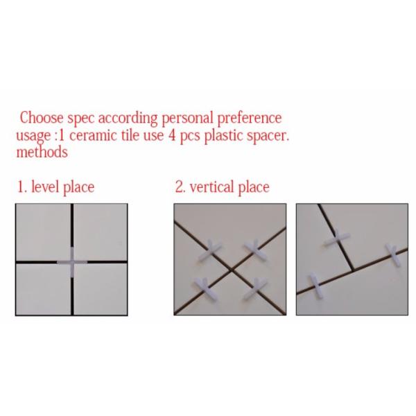 2.5MM Plastic Cross Tile Spacers Self Leveling Tile Clips For Flooring Accessories