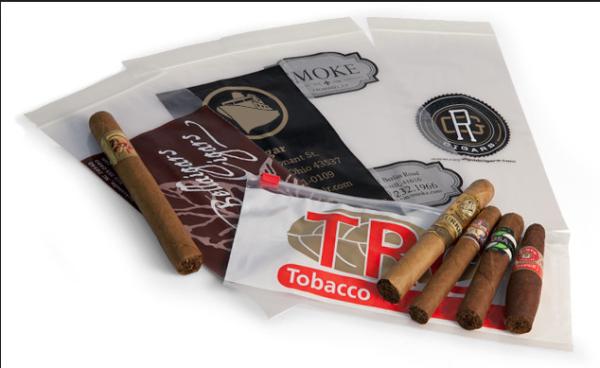 Custom printed tobacco leaf plastic bag doypack zipper pouches