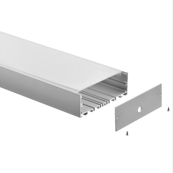 Quality Large Aluminium Light Channel Suspended Decorative Profiles For LED Tape for sale