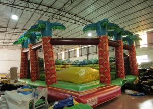 Inflatable soft moutain sport game inflatable jumping hill with safety net