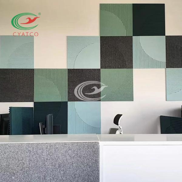 Multipurpose Harmless Felt Panels Wall , Practical Polyester Fiber Acoustic Board