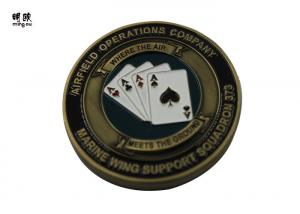 Buy cheap Bronze Plating Poker Chip Challenge Coins Customised Design Light Weight product