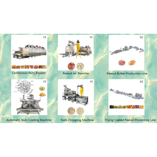 Complete range of nuts processing machinery and equipment