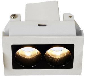 China Recessed double multi spot luminaire  with 2x2.1watt led lamp equipped dimmable led driver on sale