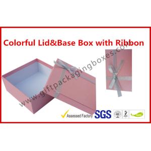 Yellow Cosmetic Packaging Gift Box with Ribbon , cardboard gift boxes
