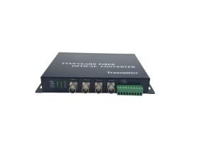 China 4ch Noncompression Digital Video Ethernet RS232 To Fiber Optic Converter 80km on sale